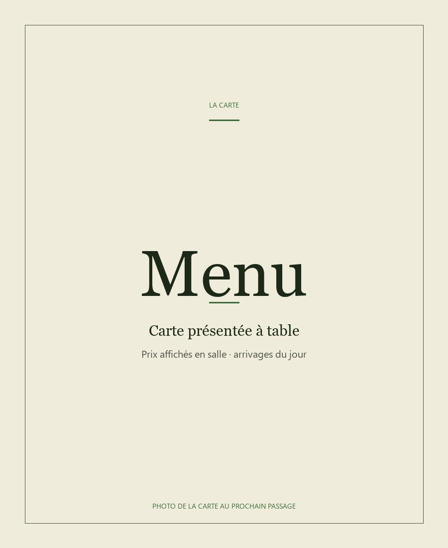 Carte Crêperie Anivai, photo de la carte au prochain passage